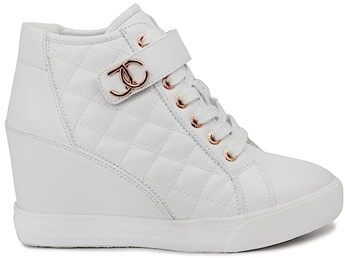 Image of Juicy Couture Women's Platform Wedge Sneakers High-Top Shoes-Journey | Casual Shoes