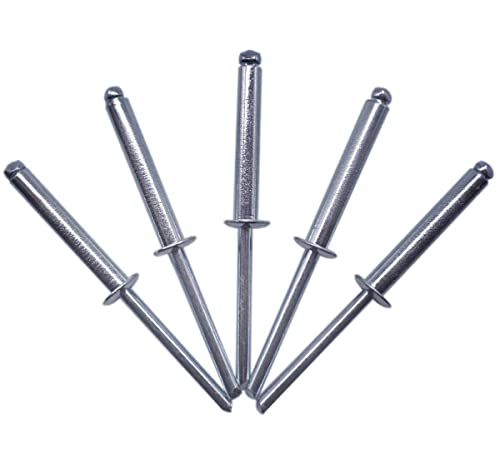 (50 Stück) Blindnieten 5,0 x 30 mm Offener Domkopf Popnieten DIN 7337 Stahlniete und Stahldorn (50, 5,0 x 30 mm)