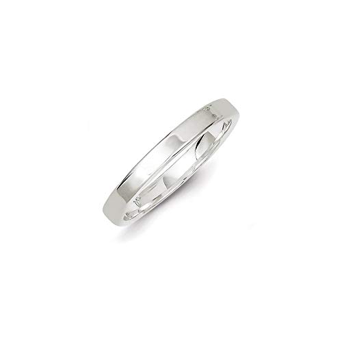 Wedding Band Ring Band 925 White Sterling Silver Bridal Jewelry Standard Flat2