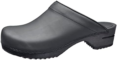 leather clog mule