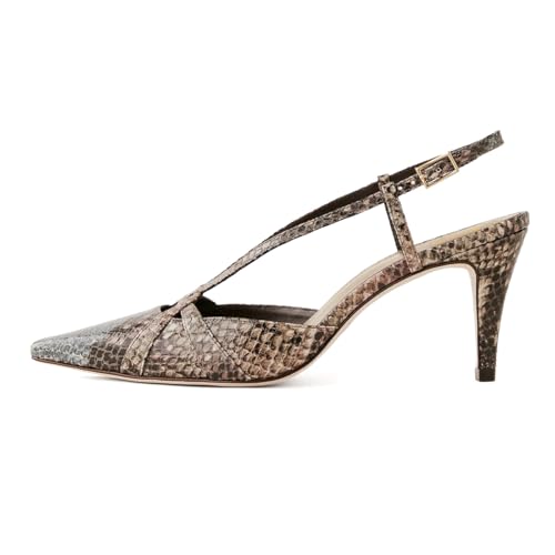 Women Pointed Toe Slingback Slip on Elegant Pumps Mid Heel Backstrap Buckle Sandals Graceful Wedding Prom Formal Shoes Size 4-16 US