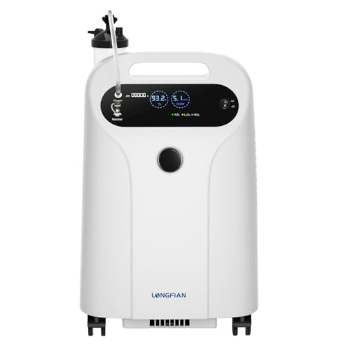 Image of JAY-5HW Medical Oxygen Concentrator 5 Litres for Home | Warranty and Support by Sachdeva Medline | FDA, CE, ISO AND CDSCO APPROVED | Above 93% Oxygen Concentration always from 1 - 5 Litres | Big Display showing live flow rate and oxygen concentration purity | With Nebuliser Feature and All Accessories Included | Low Noise and Low Power Consumption | 25 Years of Experience
