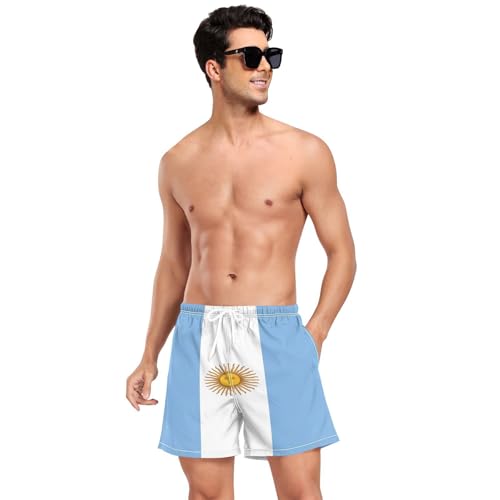 DOMIKING Mens' Swim Trunks Quick Dry Swim Shorts with Phone Pocket for Beach Gym3