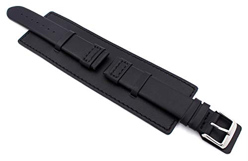 Sulla Correa de reloj para relojes militares, estilo pretina con base, Negro , 18mm,...