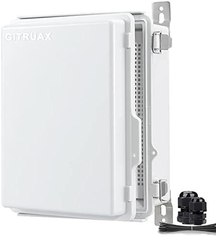 GITRUAX Waterproof Electrical Enclosure Box Outdoor Junction Box Plastic ABS and Transparent lid of Project Box 8.7"×6.7"x4.4" -Grey