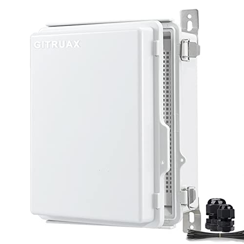 Gitruax Waterproof Electrical Enclosure Box Outdoor Junction Box Plastic Abs And Transparent Lid Of Project Box 8.7"×6.7"X4.4" -Grey #TOP2