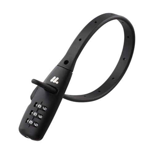 Candado de cable para bicicleta con combinación de 3 dígitos negro