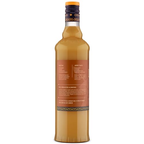 Liber & Co. Almond Orgeat Syrup (25.4 oz) - Craft Cocktail Mixer Made with California Almonds & Orange Blossom Water - Essential for Authentic Mai Tais, Tiki Drinks, and Coffee