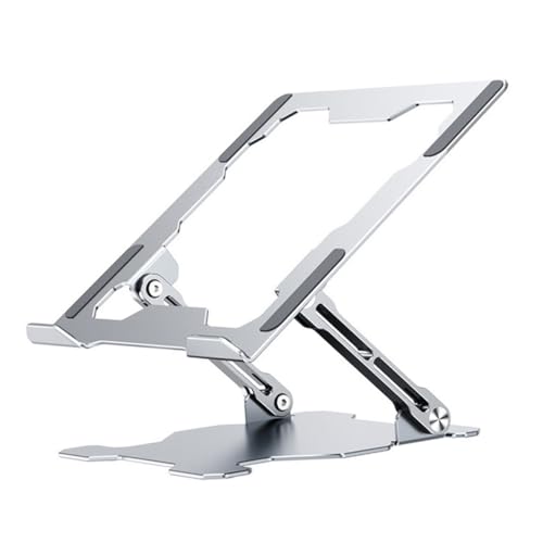 Soporte ajustable de aluminio para laptop color plata