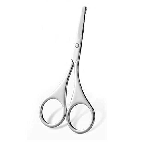 鼻毛はさみ 眉毛はさみ 丸いセーフティはさみ 高級鼻 耳毛カッターセーフティハサミ眉用はさみ ステンレス製 男女兼用