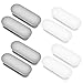 4 Stück Türknauf Türgriff, Schrankgriffe, Balkontürgriff, Schubladengriff, Selbstklebende Türgriffe für Türfenster, Startseite, Glastür, Fenster Klemmgriff (Weiß grau)