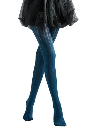 Image of Sahabowi Women Tights, Sheer High Waist Pantyhose, Vintage Control Top Stockings, Siwa7