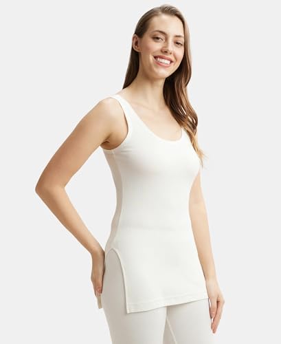 Jockey Snug Fit Thermal Tank Top for Women 2500_Off White_M - Image 2 thumbnail