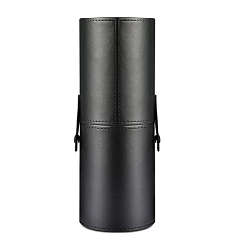 Schwarzer leerer Make-up-Pinselhalter aus PU-Leder mit Deckel, Reisepinsel-Behälter, tragbarer Kosmetik-Stift, Aufbewahrung, Organizer, Tassen-Etui, Tasche Schwarzer leerer Make-up-Pinselhalter aus PU-Leder mit Deckel, Reisepinsel-Behälter, tragbarer Kosmetik-Stift, Aufbewahrung, Organizer, Tassen-Etui, Tasche
