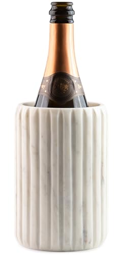 Cork & Mill Marble Wine Chiller Champagne Bottle Holder Cooler Bucket