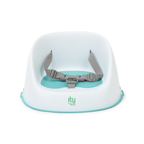 Image of Ingenuity: ity by Ingenuity Simplicity Seat Easy-Clean Baby Booster Feeding Chair, 3-Point Harness, Washable Removable Straps - Teal