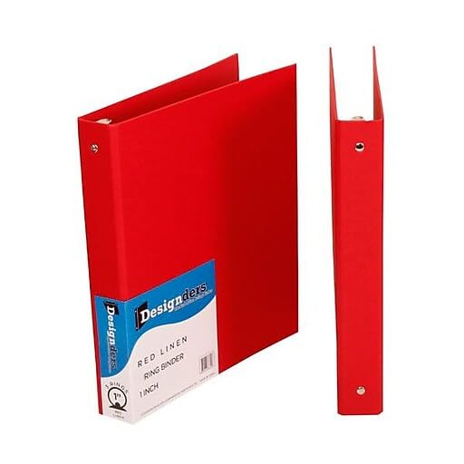 Image of 2D Ring Binder File,Plastic File Folder A /4 Size Tough & Durable Ring Binder (A /4 2D RING BINDER RED - 2)