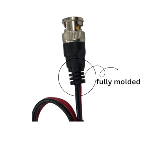 Image of WIRESLAB (Pack of 30) BNC Copper Wire Connector, Cable Barrel Jack for CCTV Camera, DVR, VCR, Surveillance System, Red and Black