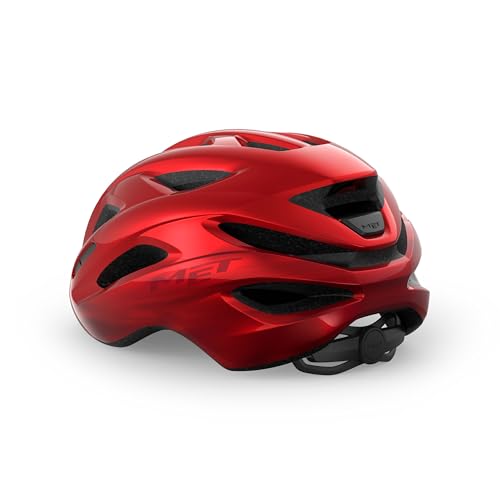MET - Idolo Road Cycling Helmet In Red Metallic Size Medium (52-59 cm), Red Metallic shiny - Image 2