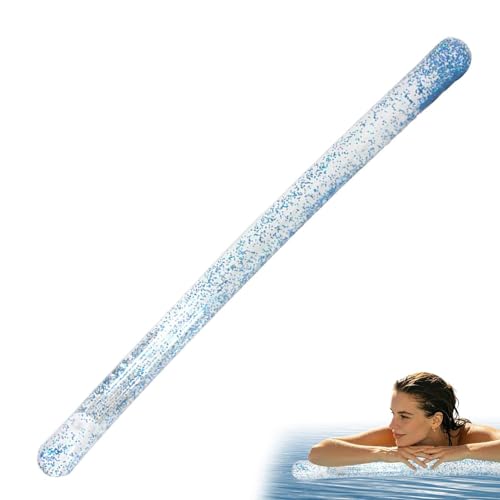 Fideos inflables para piscina | hinchable con purpurina para natación, fideos luminosos con purpurina | para hombre, mujer, adulto, niño, familia, lago, estanque