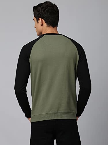 Image of Dennis Lingo Men's Cotton Blend Full Sleeves Color Block Hooded Sweatshirt - Regular-Fit and Lightweight, Casual Winter wear for Men