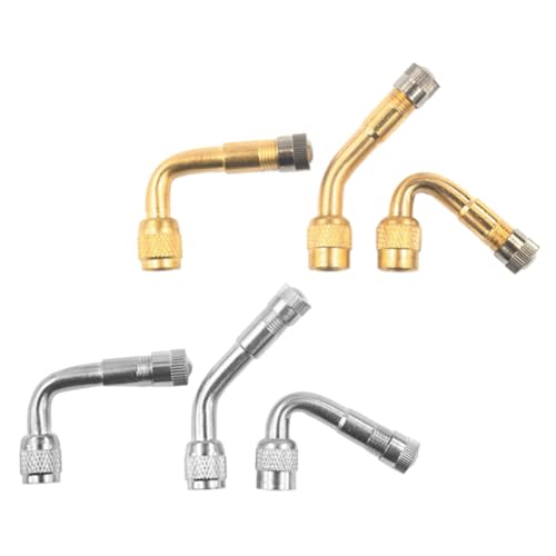 Happyyami 6Pcs Tire Valve Stem Extenders Extension Rods for Easy Access Compatible with Cars Suvs and Motorcycles Durable Air Tyre Extensions for Quick Inflation