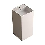 El diseño sencillo y elegante puede añadir un toque de modernidad a cualquier espacio. El lavabo de baño con pedestal cuadrado, de líneas suaves y forma geométrica, puede complementar una variedad de estilos de baño.