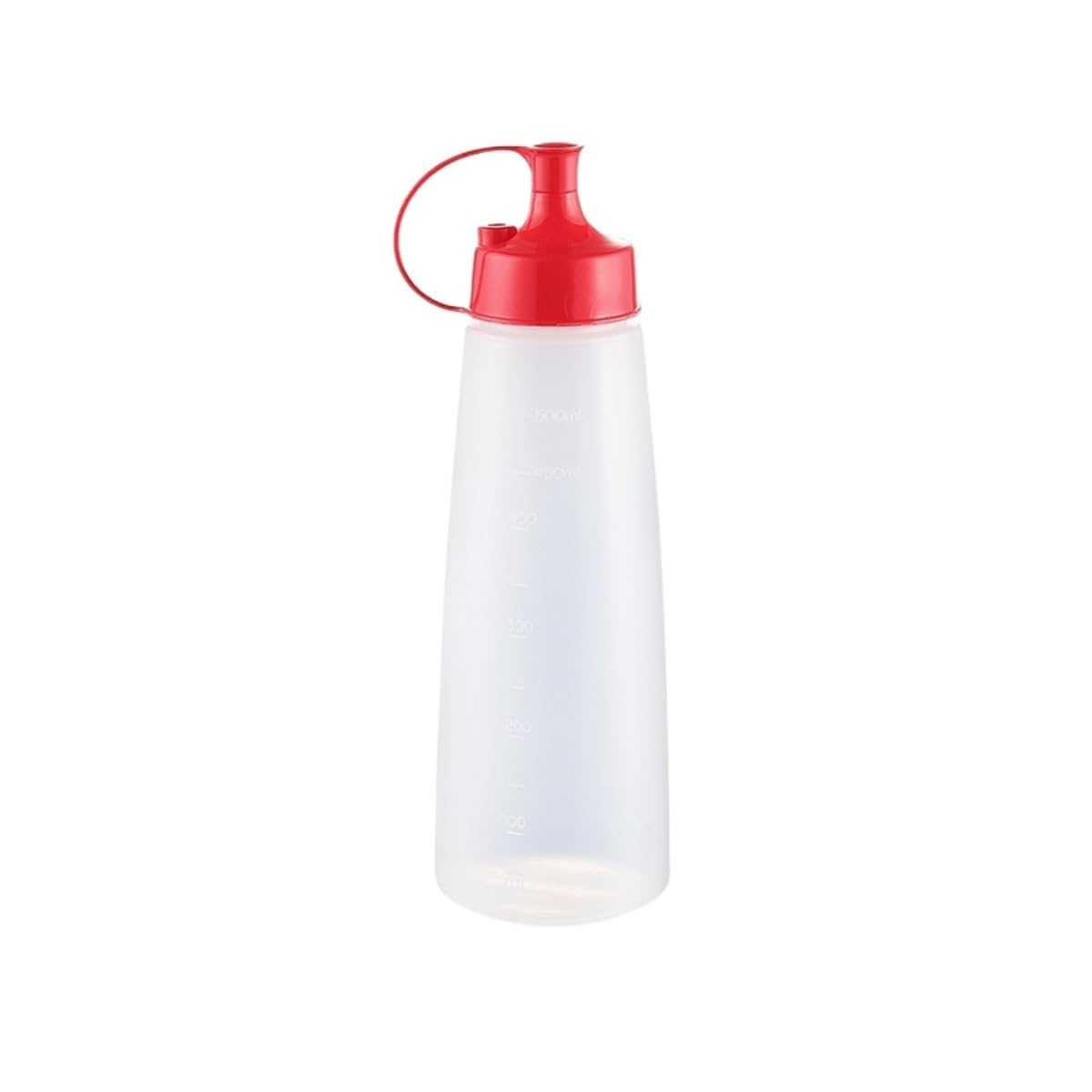Quetschflasche Squeeze Flasche Saucenflasche, Gewürzflasche, Quetschflasche Aus Kunststoff, Tomatensaucen-Flüssigkeitsverteiler, 5-teiliges Set Saucenflasche(Rood,500ml)