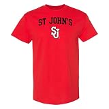 UGP Campus Apparel AS1008 - St John's University Red Storm Arch Logo - Sports Team T Shirt - X-Large - Red