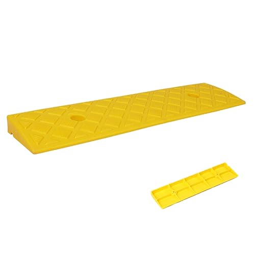 Rampes de Bordure D'AlléE Hauteur 3 cm Rampe de Seuil Portable Rampes Plastique de Trottoir pour Fauteuil Roulant Vélos Scooters Motos(Yellow)
