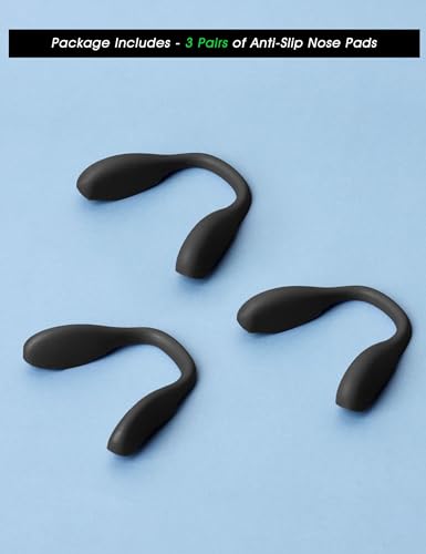Image of Acefrog Upgraded 3 Pieces Nose Pads for Oakley Split Shot OO9416, Crossrange OO9371, Targetline OO9397 OO9398 Sunglasses, Push-in Nose Piece Replacement, Anti-Slip Nose Pad, Black