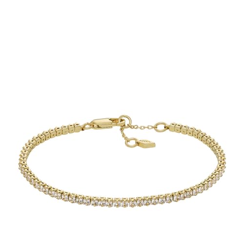 Bracelet fin en laiton Fossil pour femme, éclat et finition chic