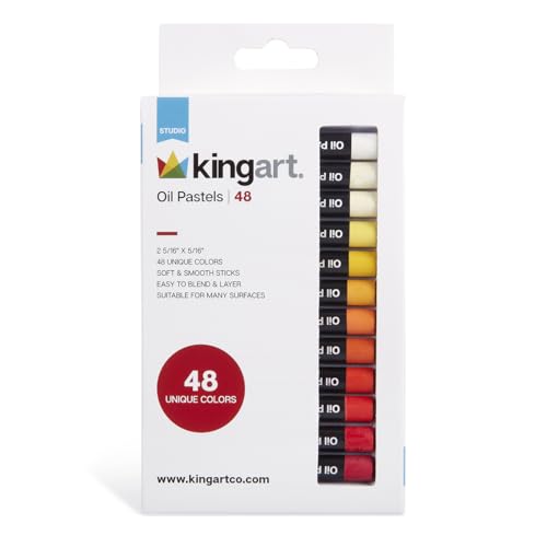 Pastels à l'huile KINGART Studio lot de 48 couleurs uniques pour dessin