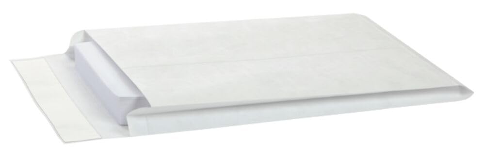 Survivor R4520 Tyvek Expansion Mailer, 12 x 16 x 2, White (Case of 100)