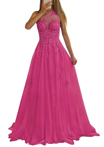 Robe de bal en tulle rose asymétrique pour briller lors de votre soirée de gala