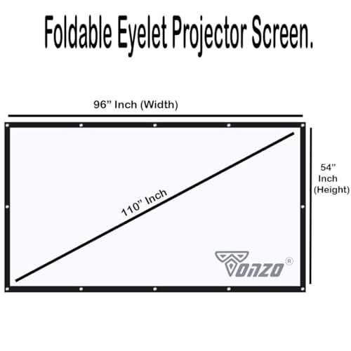 Image of TONZO 84 Inch Foldable Fabric Projector Screen (Anti-Light) (Anti-Crease) Wrinkle-Free Ratio 4:3 Full HD 4k 3D Supported for Home Cinema, Theater, Indoor, Outdoor Movie-(4 Ft, (H) x 6Ft (W))
