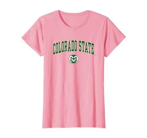 Colorado State Rams Womens Arch Over Pink T-Shirt