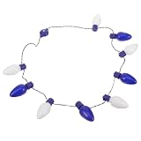 FOMIYES LED Chanukka Halskette mit 9 Lampen aus Kunststoff, Blau
