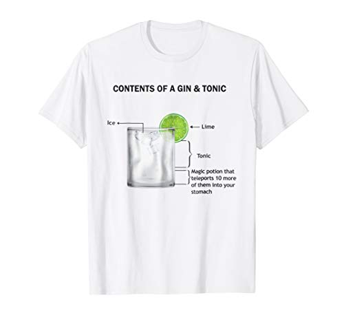 Contents of A Gin & Tonic Drink Gin Lovers T Shirt