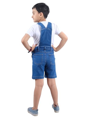 Image of KiddoPanti Boys Denim Dungaree Shorts