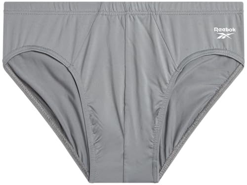 Reebok Mens Low Rise Briefs - 5 Pack Athletic Performance Mens Underwear Briefs with Contour Support Pouch for Gym Daily Wear
