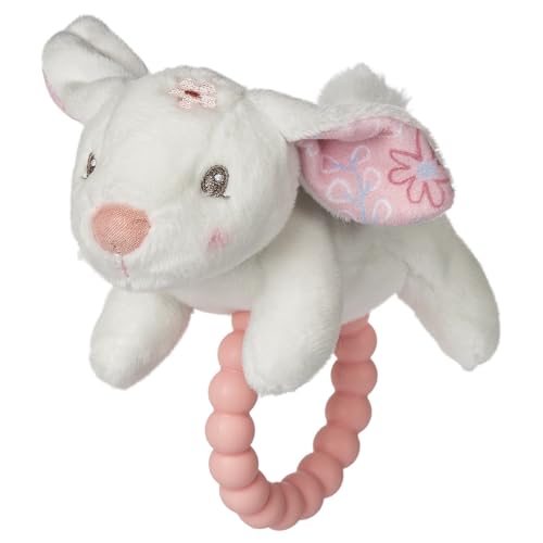 Image of Mary Meyer Soft Baby Rattle with Soothing Teether Ring, 6-Inches, Bella Bunny