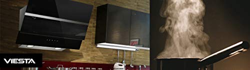 VIESTA DH900XE kopvrije afzuigkap 90cm 320W incl. actief koolstoffilter voor afvoerlucht & recirculatie, roestvrij staal… - Image 8