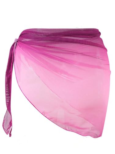 Image of ZAFUL Boho Beach Cover Ups for Women Sarong Coverups Sheer Bikini Chiffon Wraps Skirts for Swimwear