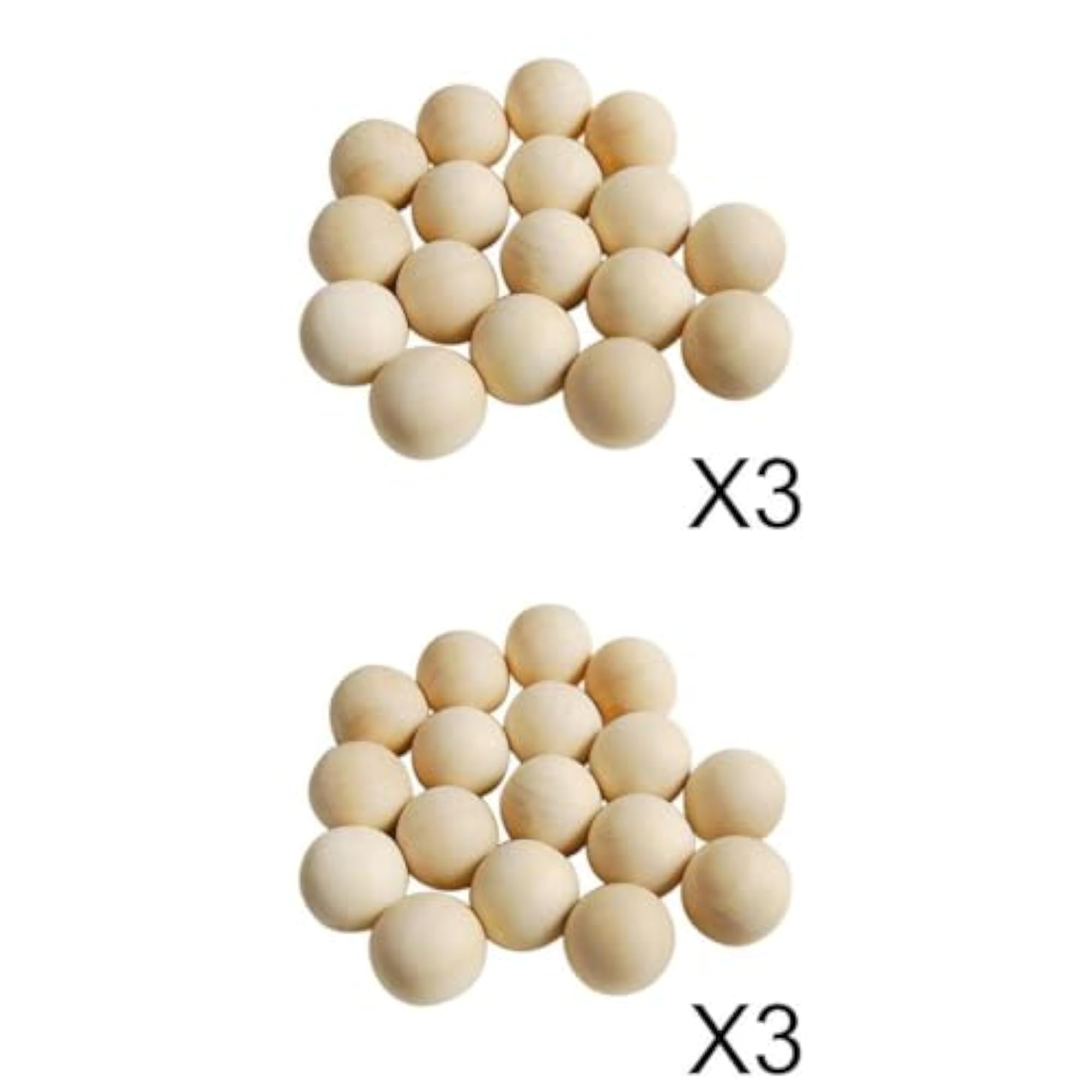 Bulk Round Wood Beads for DIY Crafting, 600 Pieces