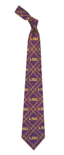 LSU Tigers Checked Woven Poly Tie
