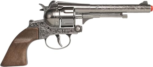 Gonher 122/0 – Revolver PECO de 12 Coups Zinc Vieilli, avec de Ski de Fond