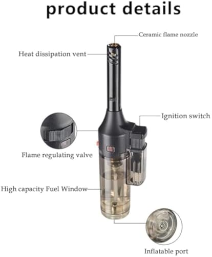 4 encendedores antorcha verdes recargables llama jet miniatura 5