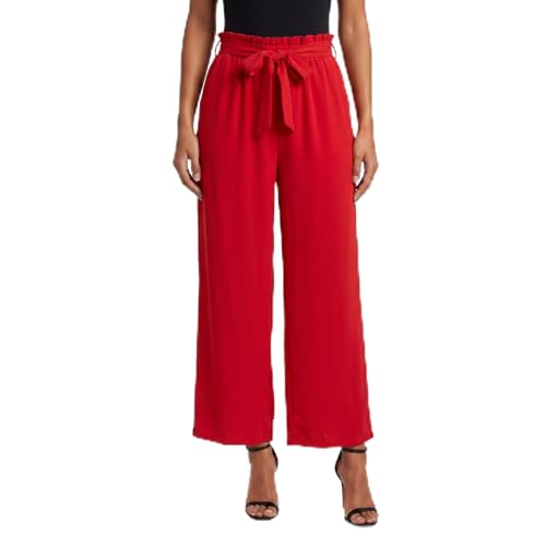 Pantalon palazzo femme fluide en viscose d'été à taille haute et jambe large
