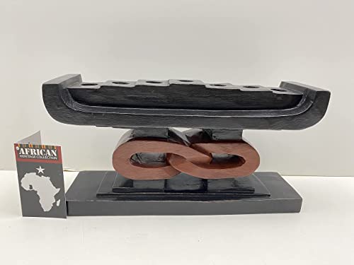 Kwanzaa Unity Candleholder (Black) - Made in Ghana